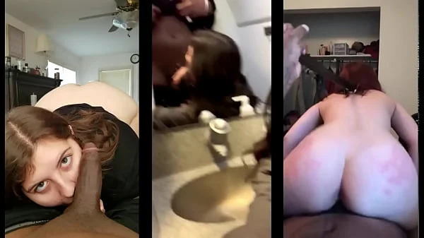 Ffm face piss leads to sucking and jerking of piss covered cock