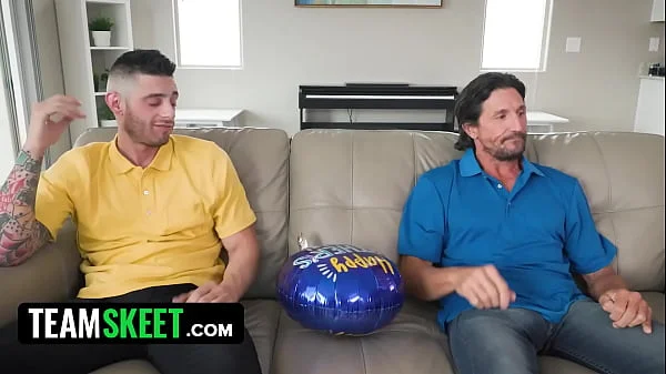 Gorgeous Young Sluts Strip Down And Pound Their StepDads To Celebrate Step-Father's Day