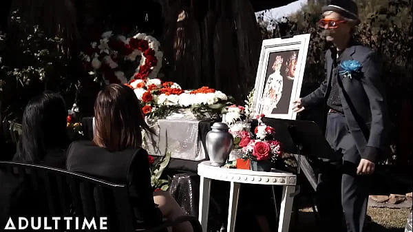 ADULT TIME - Widower Destroys Marley Brinx's Pussy At His Wife's Wakel! FULL SCENE