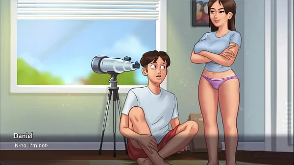 Summertime Saga - Step sis gets her pussy eaten out and cums on bed (Jenny)