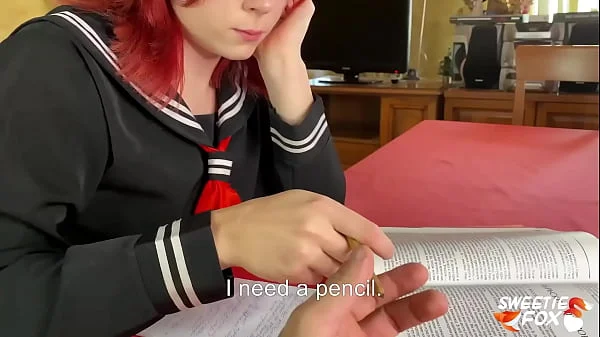 girl Deepthroat and Hardcore Sex with Classmate while Parents are at Work